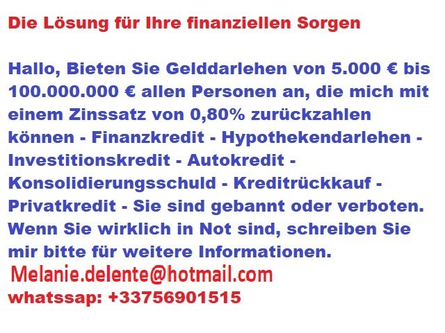 CAMPAGNE DE FINANCEMENT PRÊT ENTRE PARTICULIER SÉRIEUX EN 72H A 0,80% EN SUISSE - BELGIQUE - FRANCE , offre de prêt entre particulier serieux en 72h à 0.80% en SUISSE - BELGIQUE - FRANCE /// chantalnorin02@gmail.com / whatssap: +33756901515