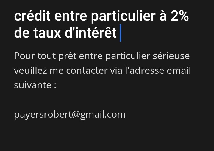 Offre de crédit