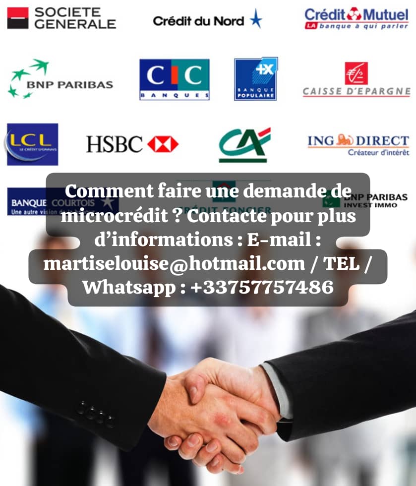 Opportunités financières pour tous service d'octroi : martiselouise@hotmail.com tel : +33757757486