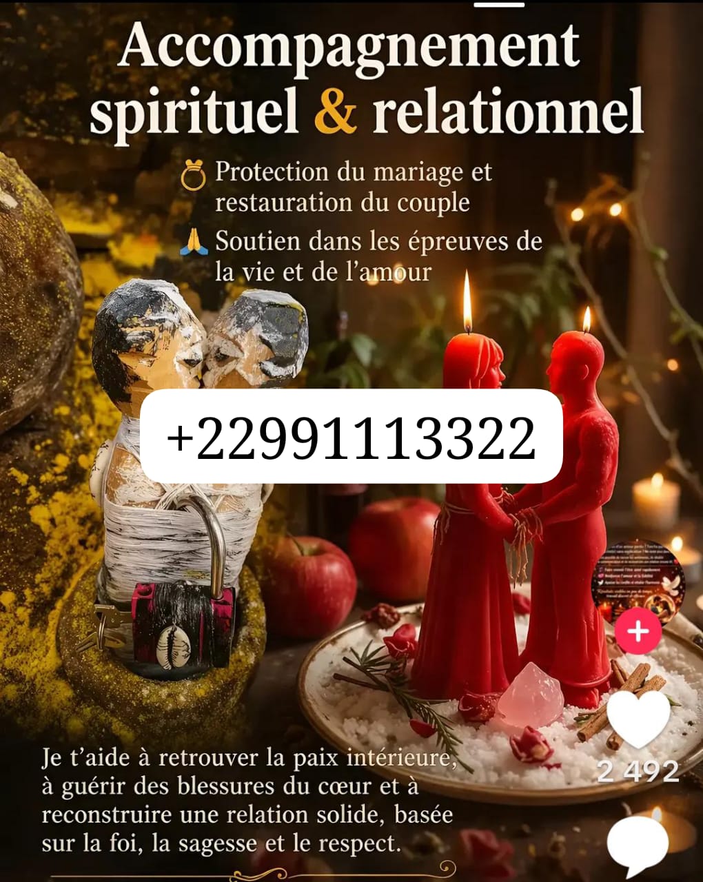 Le "retour d'affection rapide en 24h" fait référence à des rituels magiques et ésotériques promettant un retour amoureux immédiat, souvent proposés par des médiums ou marabouts utilisant des incantations, photos et bougies pour des résultats rapides, mais cela relève de la croyance. D'un point de v