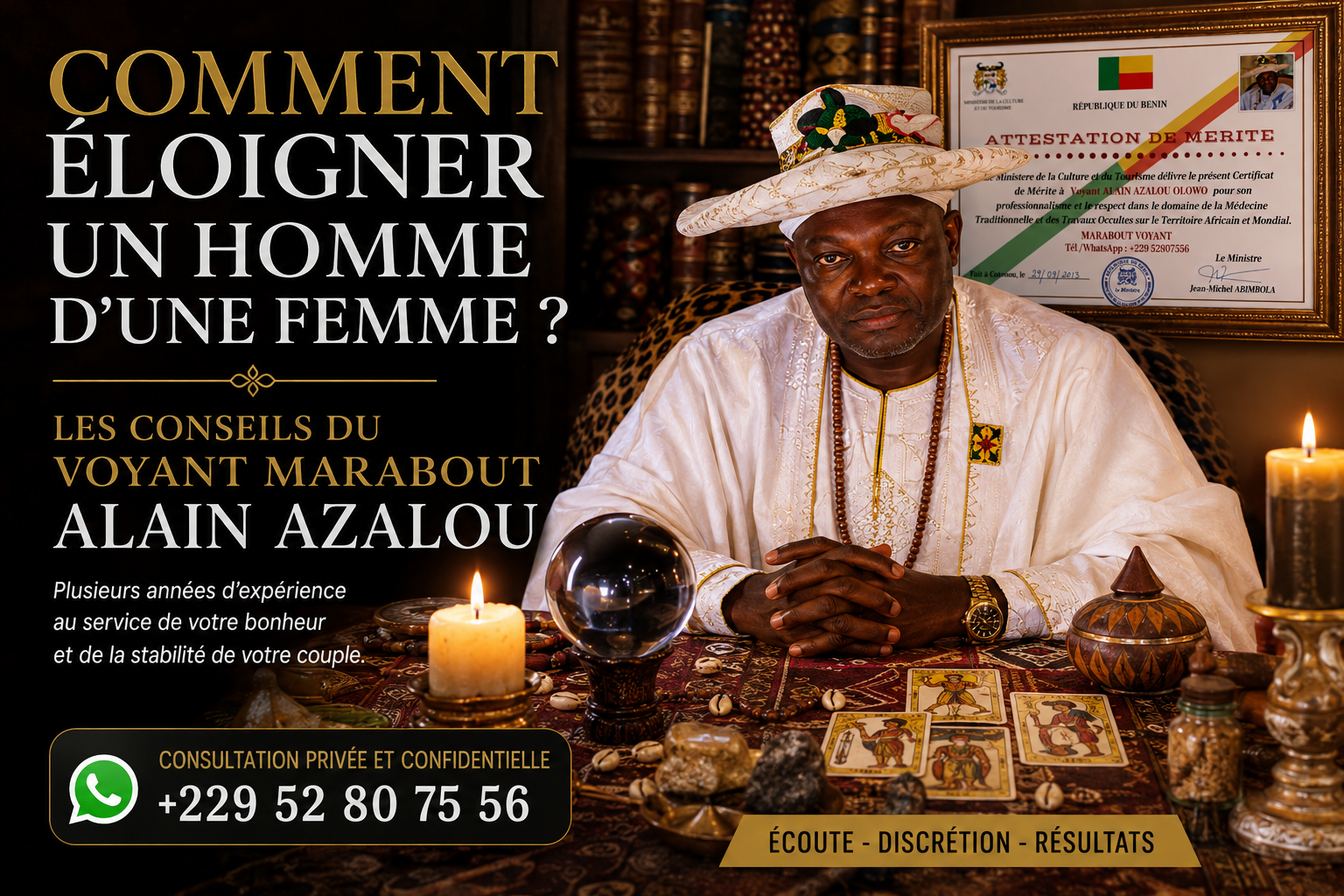 éloigner un rival amoureux, +229 52807556