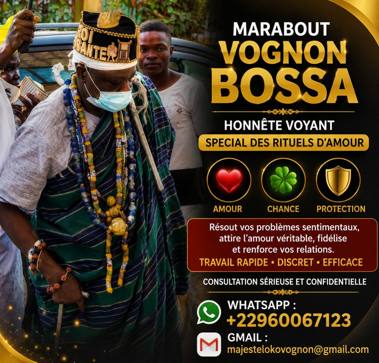N°1 Vrai Marabout Sérieux - Facilité de Paiement, Marabout voyant Africain +22960067123